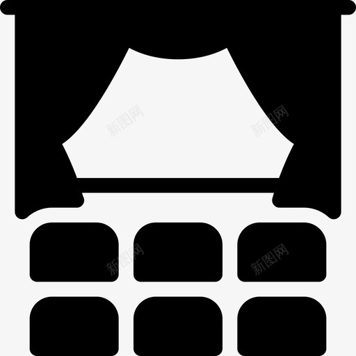 剧院舞台场景图标svg_新图网 https://ixintu.com 休闲娱乐实心图标 剧院 场景 娱乐 戏剧 电影 礼堂 舞台 表演 音乐剧