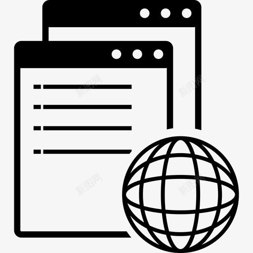 全局窗口接口符号数据分析图标svg_新图网 https://ixintu.com 全局窗口接口符号 数据分析