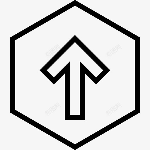 向上箭头移动百万像素图标svg_新图网 https://ixintu.com 六边形 前进 向上箭头 图形 天空 方向 百万像素 移动 绑定 角箭头