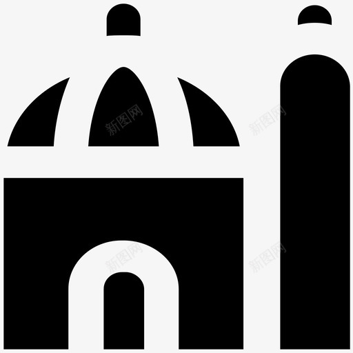 清真寺塔楼寺庙图标svg_新图网 https://ixintu.com 上帝之家 伊斯兰建筑 塔楼 宗教场所 寺庙 建筑和家具大胆的实心图标 清真寺 礼拜 祈祷 穆斯林