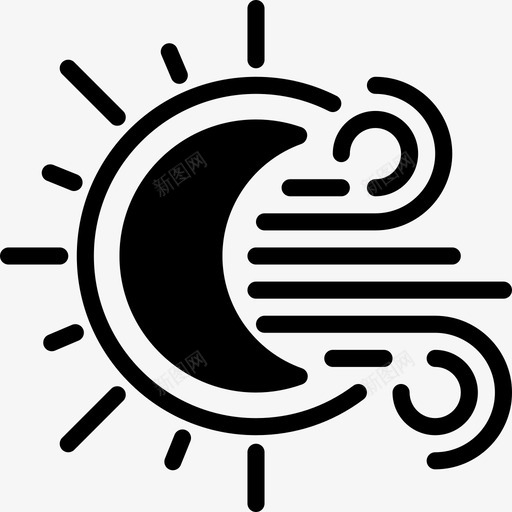 大风天天气晴天图标svg_新图网 https://ixintu.com 大风天 天气 天气稳定 娱乐 手机 晴天 本地新闻 蓝牙 铃声
