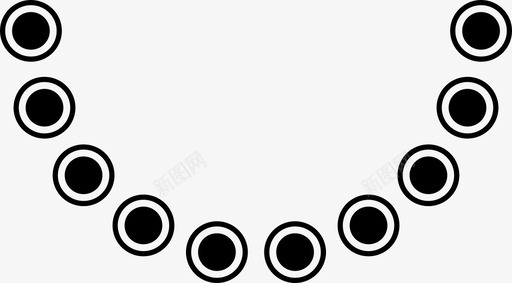 项链配件优雅图标svg_新图网 https://ixintu.com 个性项链 优雅 华丽 漂亮 珠宝 白金项链 配件 项链 项链设计