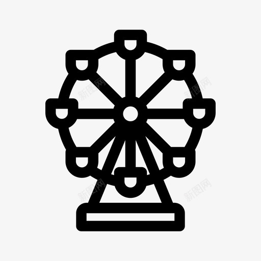摩天轮游乐场游乐园图标svg_新图网 https://ixintu.com 乐趣 享受 伦敦眼 儿童世界 嘉年华 大轮子 摩天轮 游乐园 游乐场