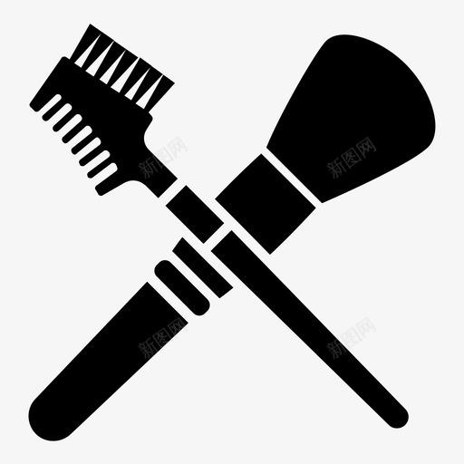 化妆刷使用工具图标svg_新图网 https://ixintu.com 使用 化妆刷 化妆品 女人 工具 眼影 美容 美容产品 颜色