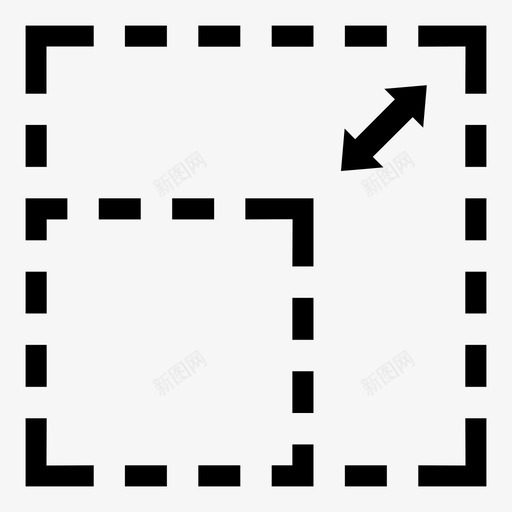 重缩放宽度视图图标svg_新图网 https://ixintu.com 大小 宽度 放大 正方形 缩放 视图 调整 重缩放 面积 高度