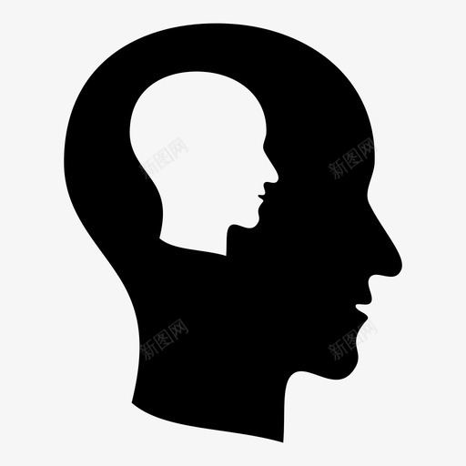 自我意识思考反思图标svg_新图网 https://ixintu.com 反思 头脑 思考 知识 自我 自我意识 良心 镜子
