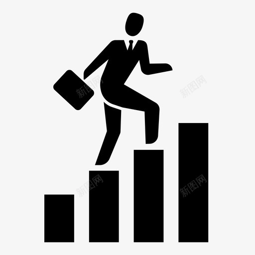 职业阶梯薪水待遇图标svg_新图网 https://ixintu.com 人力资源 人力资源和招聘 商务 工作 待遇 攀登 楼上 职业阶梯 薪水