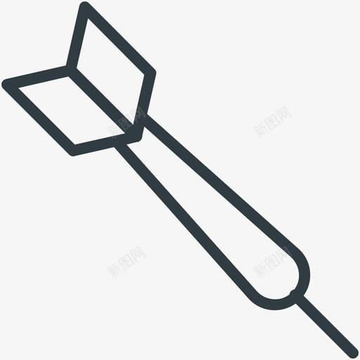飞镖针游戏线图标svg_新图网 https://ixintu.com 游戏矢量线图标 飞镖针