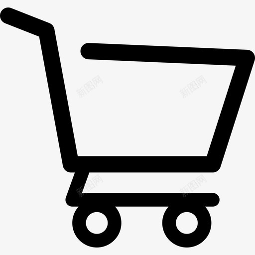 购物车空侧视图商业购物商店图标svg_新图网 https://ixintu.com 商业 购物商店 购物车空侧视图