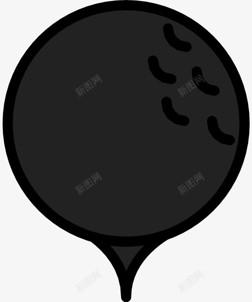 高尔夫球球座上符号图标svg_新图网 https://ixintu.com 小 打远 游戏 球座上 硬 符号 运动设备 高尔夫球