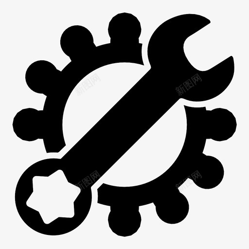 设置选项操作图标svg_新图网 https://ixintu.com 应用程序设置 操作 改进 机械 菜单 行业 设置 选项 配置 默认