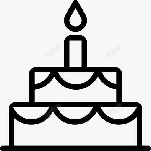 生日蛋糕甜点假日图标svg_新图网 https://ixintu.com 假日 圣诞节 玉米饼 甜点 生日蛋糕 糖霜 节日大纲 蜡烛 装饰 面包