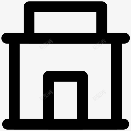 商店建筑和家具加粗线图标svg_新图网 https://ixintu.com 商店 建筑和家具加粗线图标