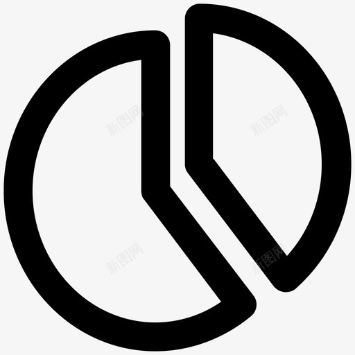 饼图业务加粗线图标svg_新图网 https://ixintu.com 业务加粗线图标 饼图