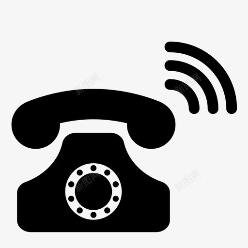 电话机转盘铃声图标svg_新图网 https://ixintu.com 名片 拨号盘 电话 电话机 耳机 转盘 软线 通讯 通话 铃声 闹钟