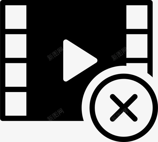 删除视频交互实体图标svg_新图网 https://ixintu.com 交互实体 删除视频