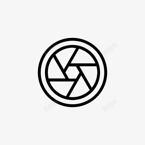 光圈照相机几何学图标svg_新图网 https://ixintu.com 万花筒 光圈 几何学 开口 摄影 照片 照相机 窥视孔 镜头