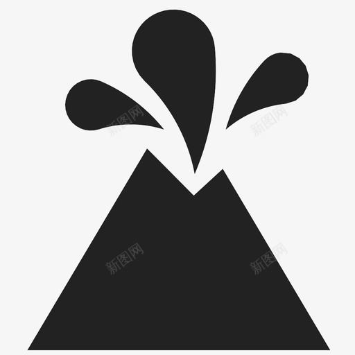 火山爆炸火图标svg_新图网 https://ixintu.com 一般火山 好火山 山 火 火山 熔岩 爆炸
