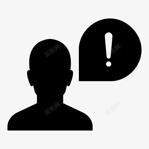 用户注意警告人图标svg_新图网 https://ixintu.com 人 兴奋 喊叫 对话 愤怒 用户注意 警告 错误