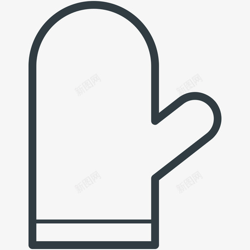 连指手套食物线图标svg_新图网 https://ixintu.com 连指手套 食物矢量线图标