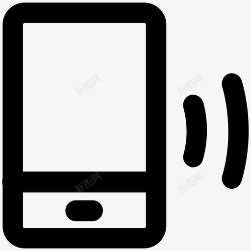 手机铃声音乐加粗线条图标svg_新图网 https://ixintu.com 手机铃声 音乐加粗线条图标