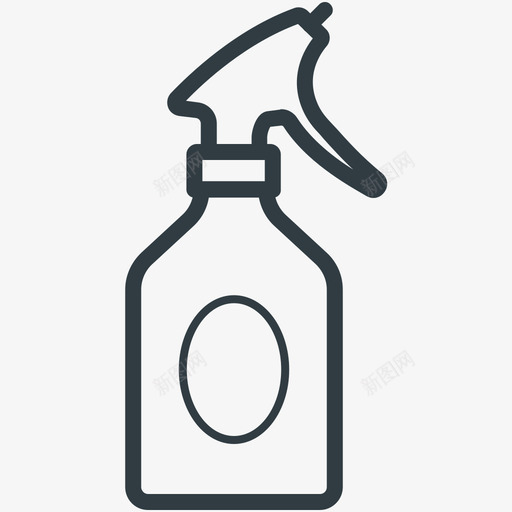 喷雾器头发沙龙线图标svg_新图网 https://ixintu.com 喷雾器 头发沙龙矢量线图标