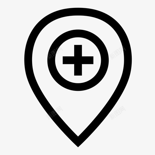 添加位置地点引脚点图标svg_新图网 https://ixintu.com gps 加 地点 引脚点 方向 添加 添加位置 用户界面 路径