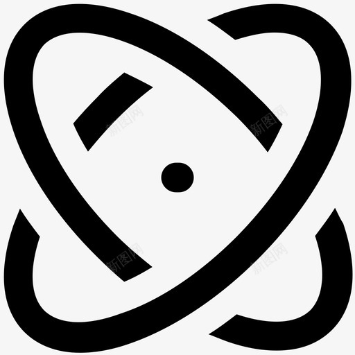 原子正核图标svg_新图网 https://ixintu.com 中子 分子 原子 核 正 炸弹 科学加粗固体图标 负 质子 键