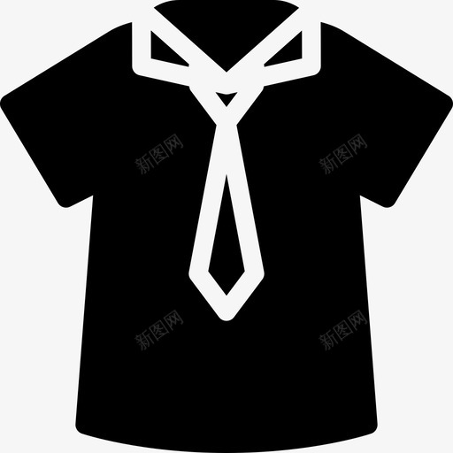 衬衫款式工作服图标svg_新图网 https://ixintu.com 上衣 套头衫 工作服 时装 款式 衣服 衣服配件实心图标 衬衫 运动衫 连衣裙