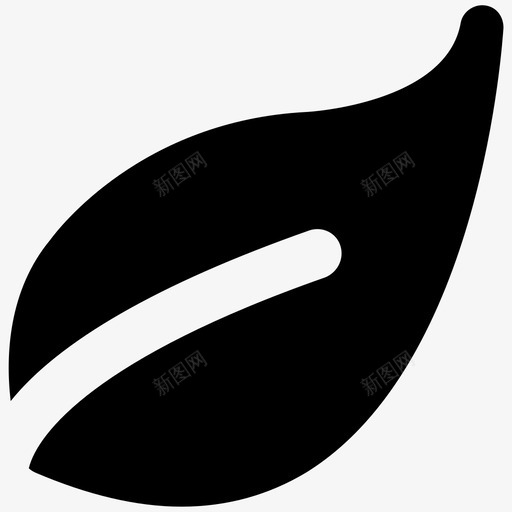 叶子自然大胆的固体图标svg_新图网 https://ixintu.com 叶子 自然大胆的固体图标
