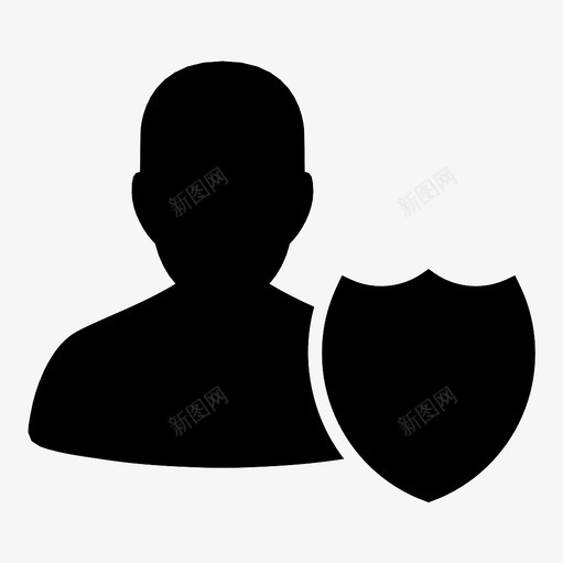 用户屏蔽安全保护图标svg_新图网 https://ixintu.com 个人 互联网 保护 安全 帐户 用户屏蔽 防护 防火墙 防病毒 隐私