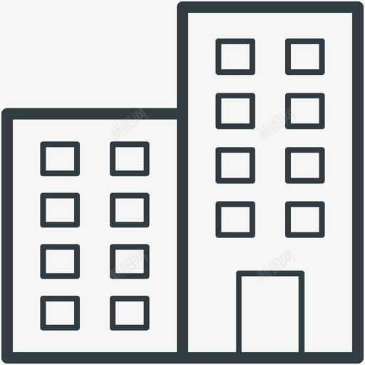 建筑工程线图标svg_新图网 https://ixintu.com 工程矢量线图标 建筑