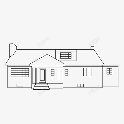 住宅阿什兰建筑图标svg_新图网 https://ixintu.com 住宅 公寓 建筑 弗吉尼亚 阿什兰 阿什兰镇