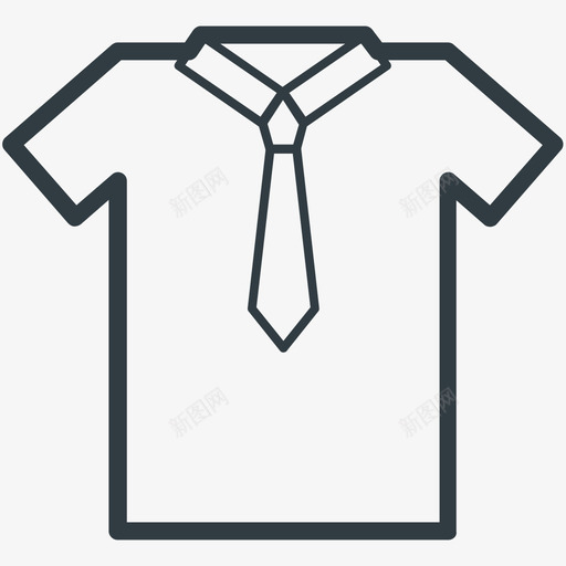 男士服装时尚和服装线图标svg_新图网 https://ixintu.com 时尚和服装矢量线图标 男士服装
