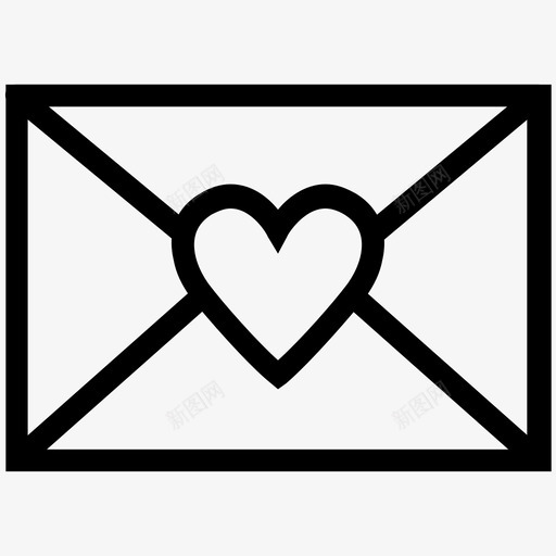 情书情人节信情人节问候语图标svg_新图网 https://ixintu.com 书写 信封 发送 情书 情人节信 情人节问候语 爱情和浪漫线图标 签名 诗歌 邮寄
