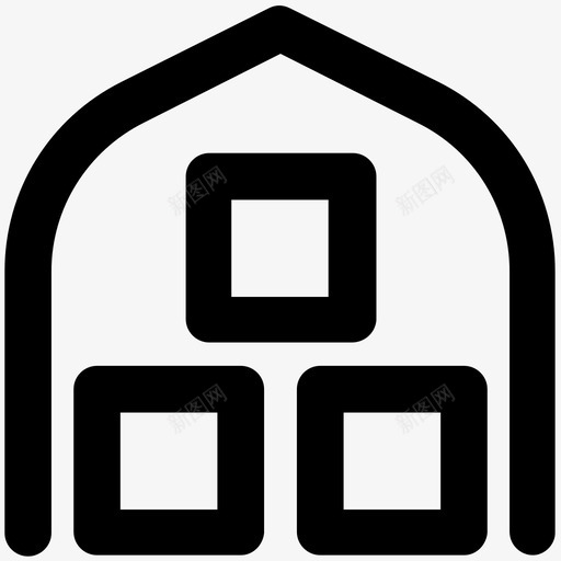 仓库外部存储单元仓库车库图标svg_新图网 https://ixintu.com 仓库 仓库外部 仓库车库 存储单元 对象 建筑 文章 服务 材料 物流配送粗体线图标 职务