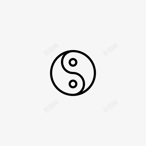 阴阳道教宗教图标svg_新图网 https://ixintu.com 东方 中国 和谐 哲学 善 圆图标 宗教 恶 道教 阴阳