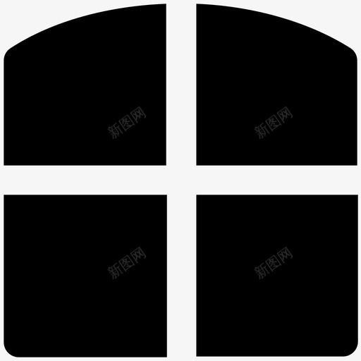 房子的窗户建筑大胆的固体图标svg_新图网 https://ixintu.com 建筑大胆的固体图标 房子的窗户