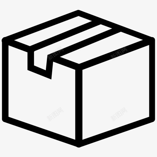 包装物流配送线图标svg_新图网 https://ixintu.com 包装 物流配送线图标 箱子简笔画