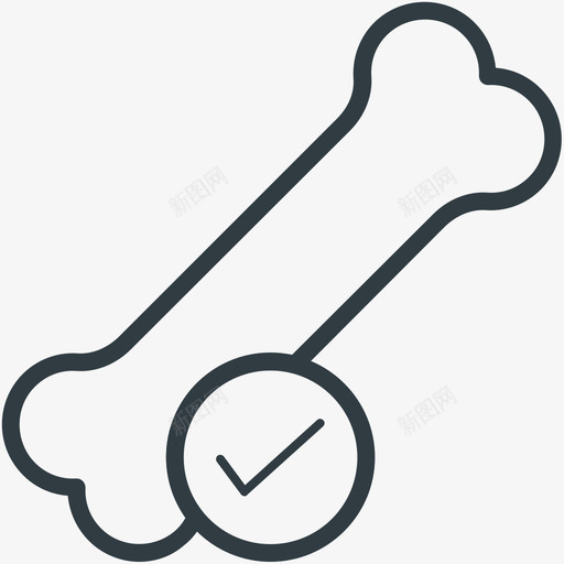 骨骼医疗和健康线图标svg_新图网 https://ixintu.com 医疗和健康矢量线图标 骨骼