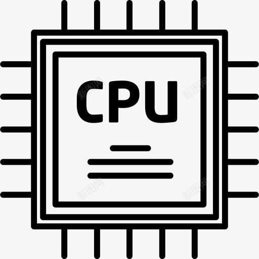 cpu硬件冲程图标svg_新图网 https://ixintu.com cpu 硬件冲程
