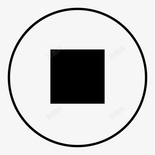 停止技术播放器图标svg_新图网 https://ixintu.com 信息 停止 免提 技术 播放器 管理 结束 视频 镜头 音乐