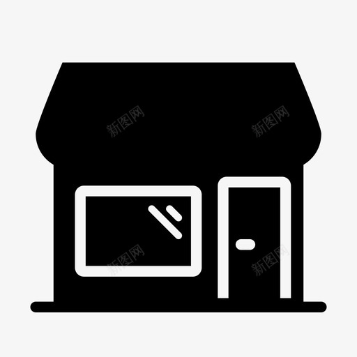 商店街道购物图标svg_新图网 https://ixintu.com 位置 公共 商场 商店 地图 地图位置 地点 杂货店 街道 购物 销售