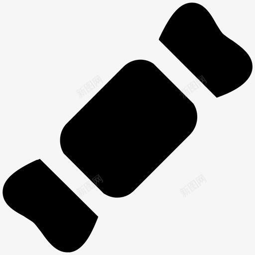 糖果招待太妃糖图标svg_新图网 https://ixintu.com 万圣节糖果 包装 圣诞节大胆的固体图标 太妃糖 招待 止咳药 空心 糖果