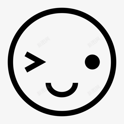 眨眼秘密顽皮图标svg_新图网 https://ixintu.com 傻 圆形白色表情 开心 眨眼 秘密 表情 调情 调皮 酷 顽皮