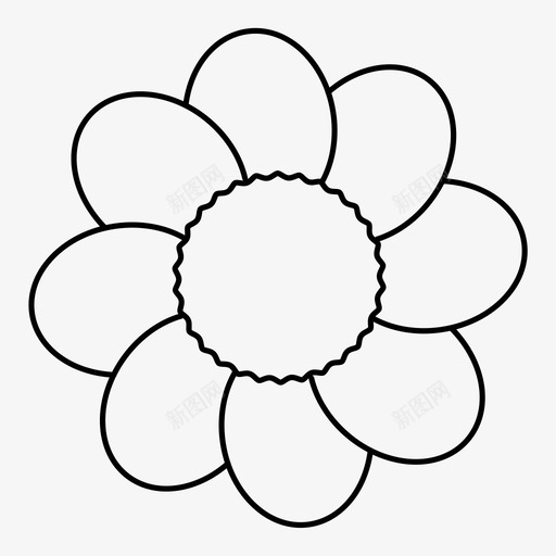 洋甘菊雏菊花图标svg_新图网 https://ixintu.com 洋甘菊 洋甘菊花 舒缓 花 花瓣 茶 草本植物 药用 雏菊