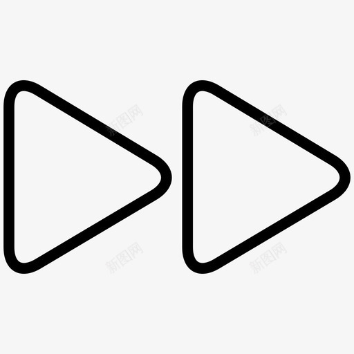快进视频播放图标svg_新图网 https://ixintu.com 品牌 快进 手表 控制 播放 放大镜 整体 网络图标 视频 镜头 预测