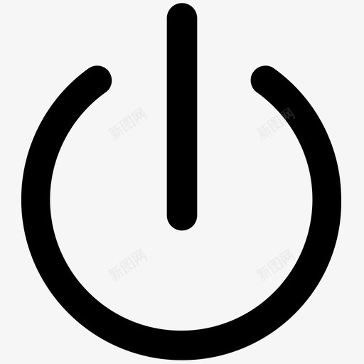 电源按钮多媒体加粗实心图标svg_新图网 https://ixintu.com 多媒体加粗实心图标 电源按钮
