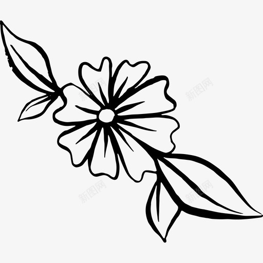 花自然美好图标svg_新图网 https://ixintu.com 奇怪的人的标志 户外 树 植物 气味 玫瑰 美好 自然 花