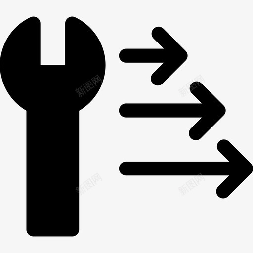 扳手带右箭头设置界面符号seopackfull图标svg_新图网 https://ixintu.com seopackfull 扳手带右箭头设置界面符号